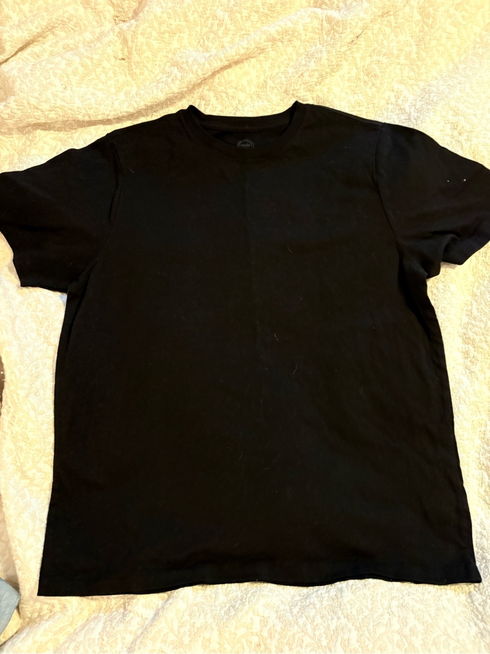Womens Classic Black Crew Neck T-Shirt